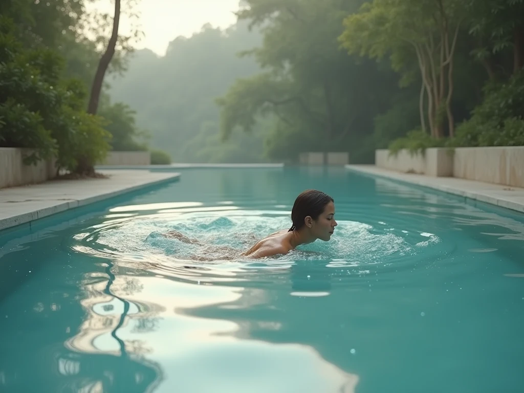 Abstracte weergave van rustig water en licht